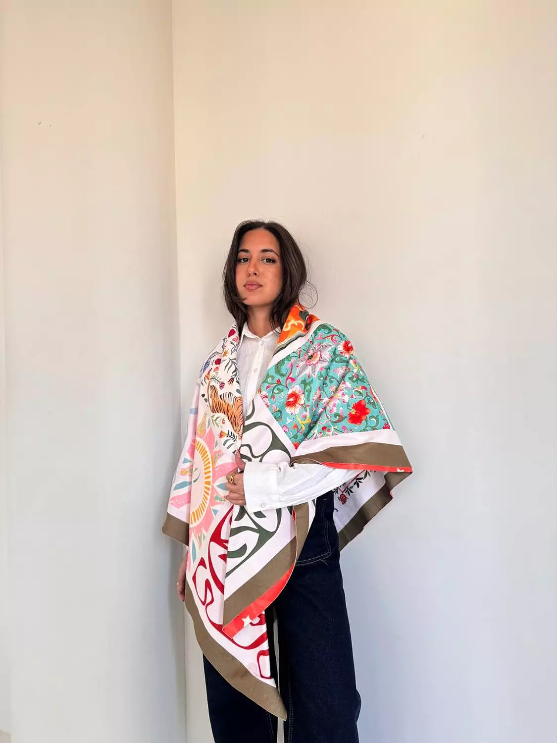 Double-Sided Orange Scarf 1