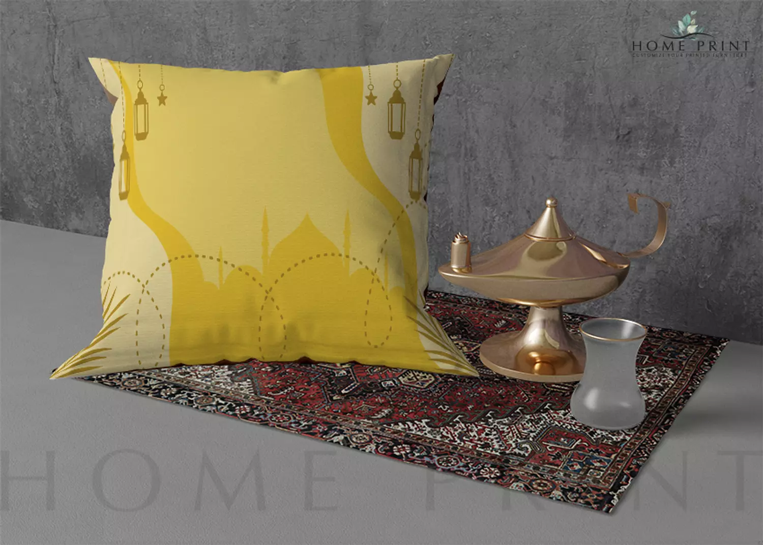 Ramadan Cushion - Ramadan Vibes and shapes - Multi Color image