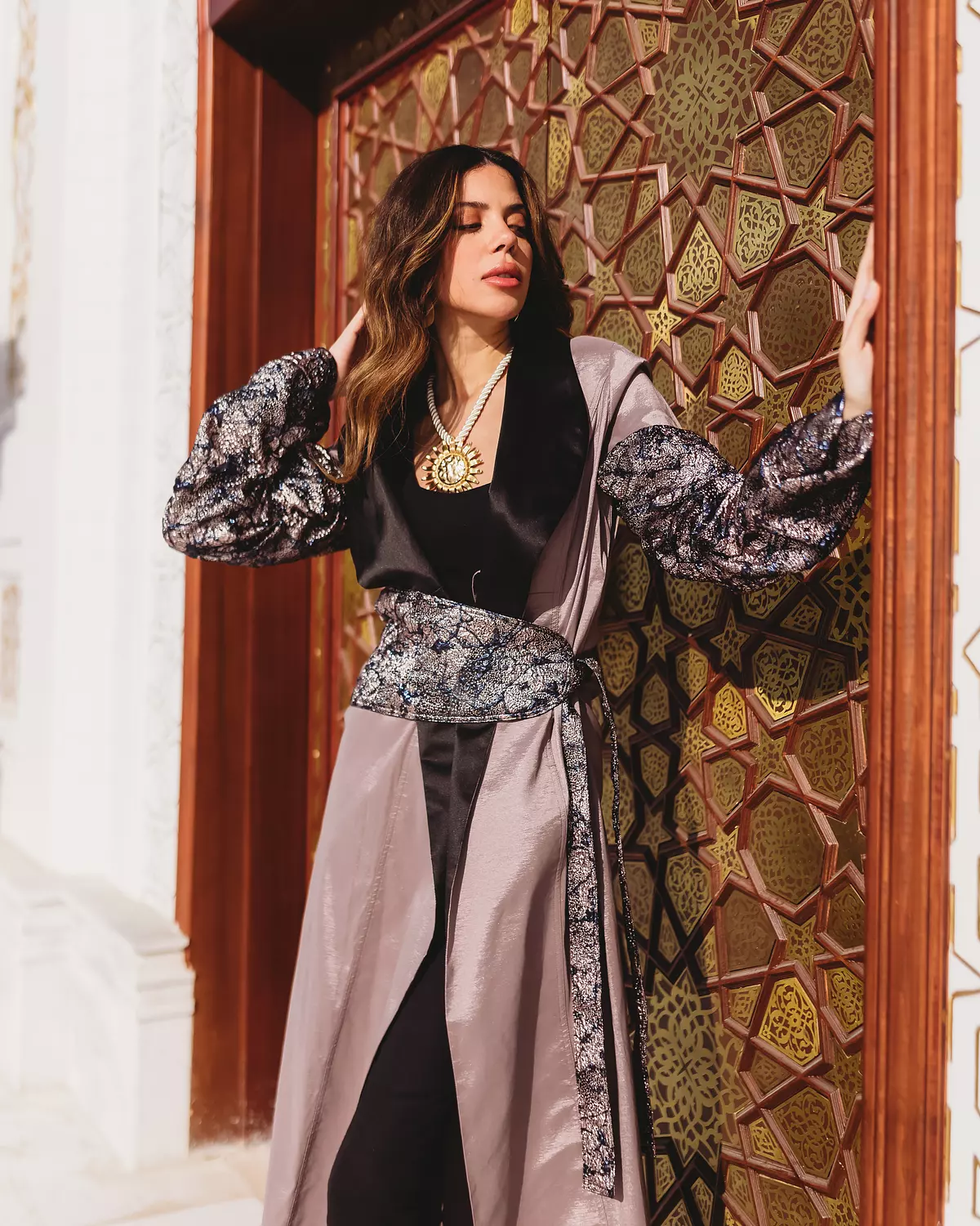 Beige/Blue Kaftan 1