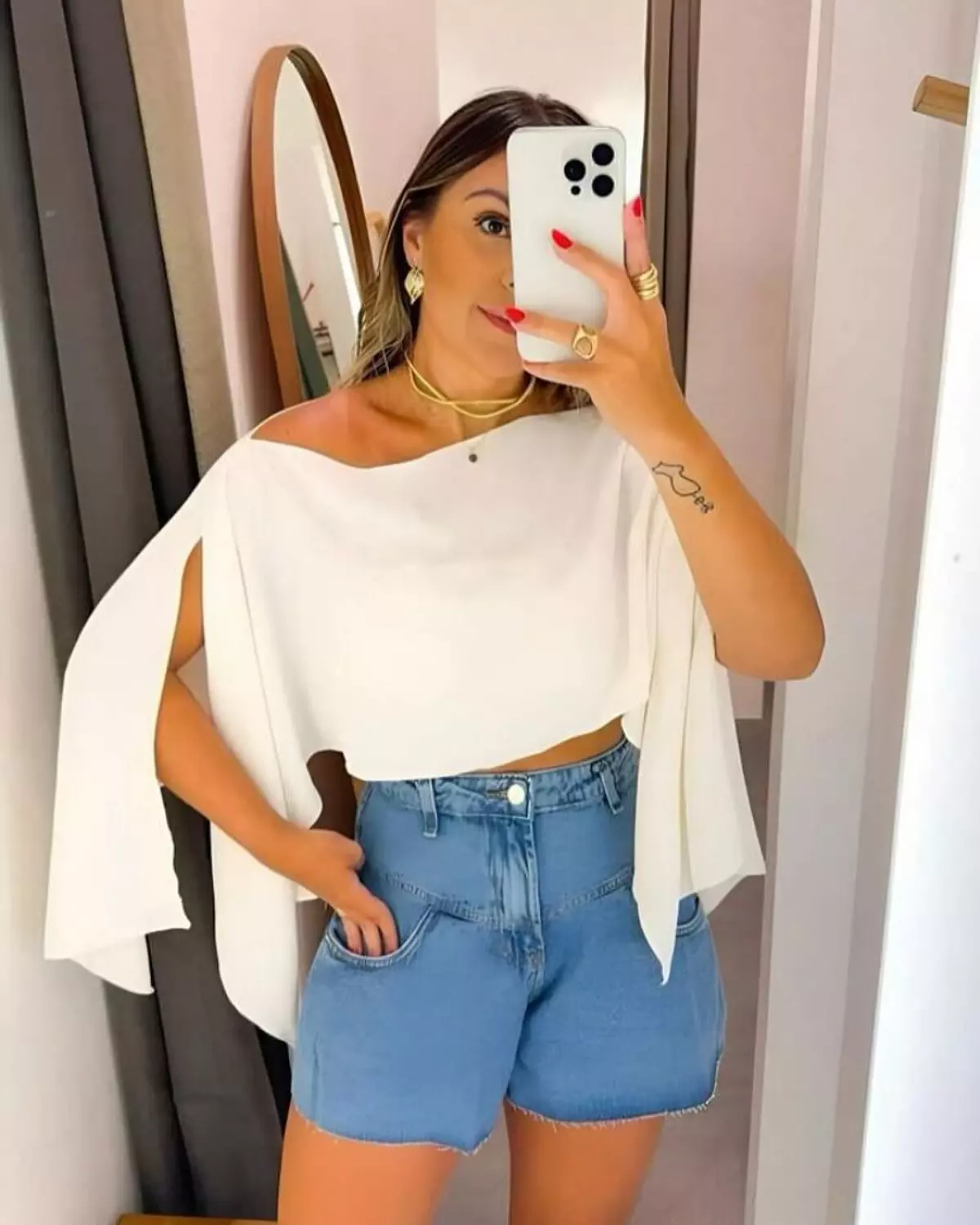 Boho Breeze Crinkled Linen Crop Top 4