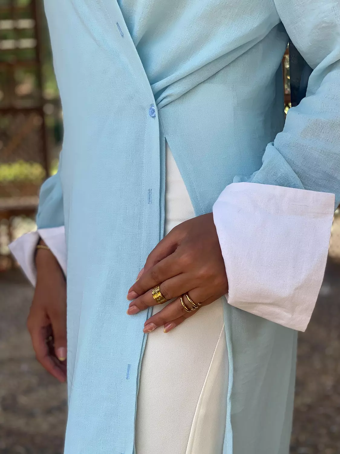 Flowy Shirt Baby Blue  14