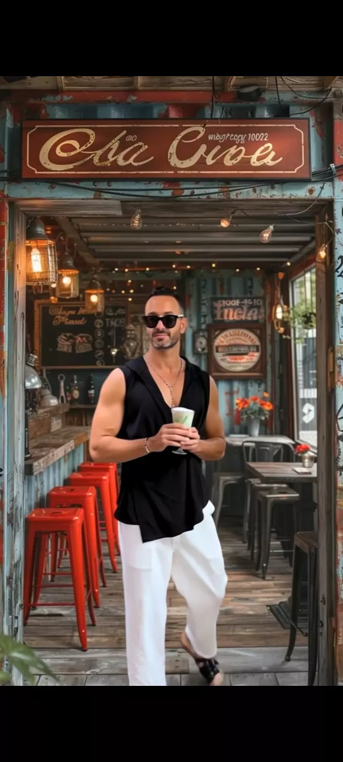 Black Lenin Sleeveless Kimono Top  3