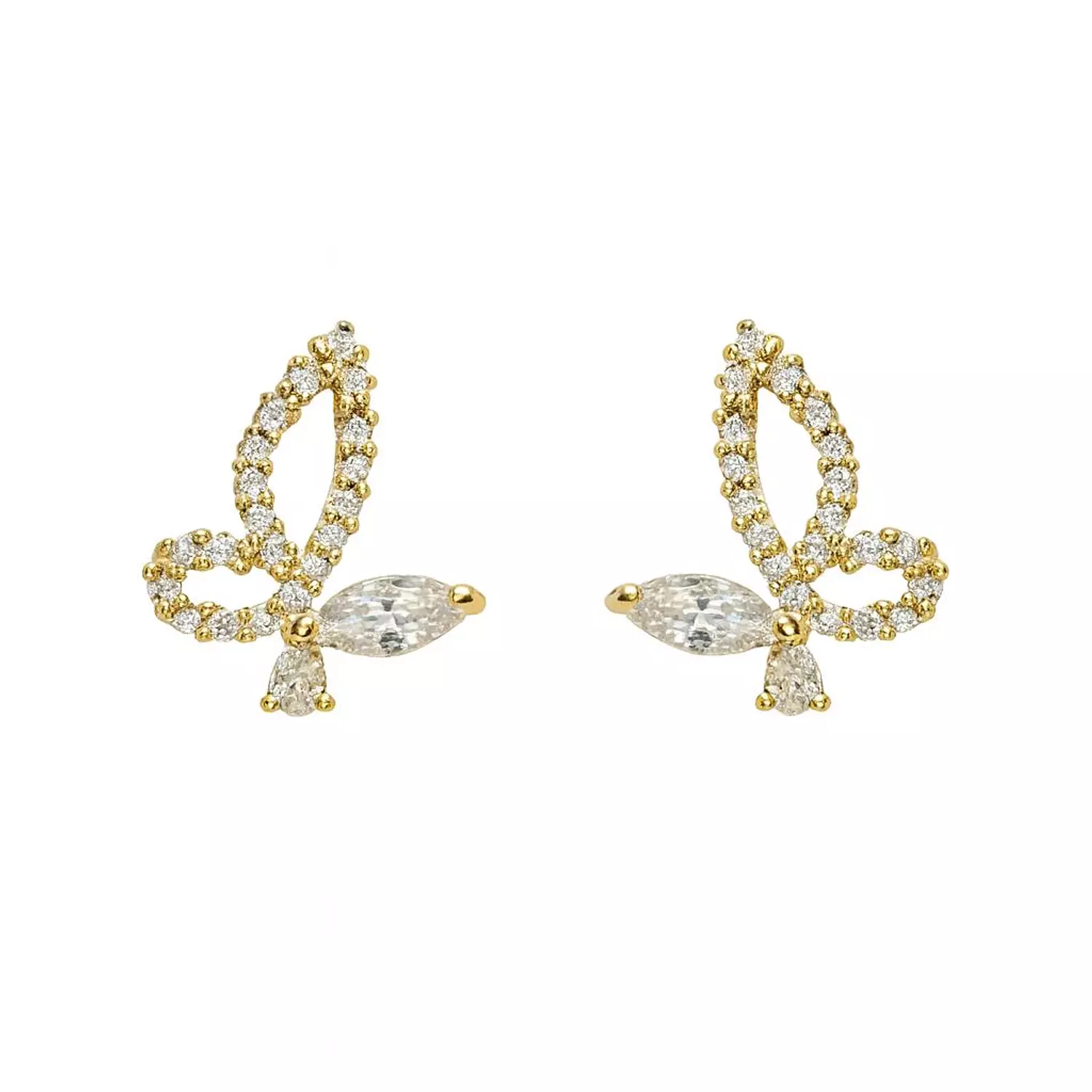 Silver Earrings Butterfly image