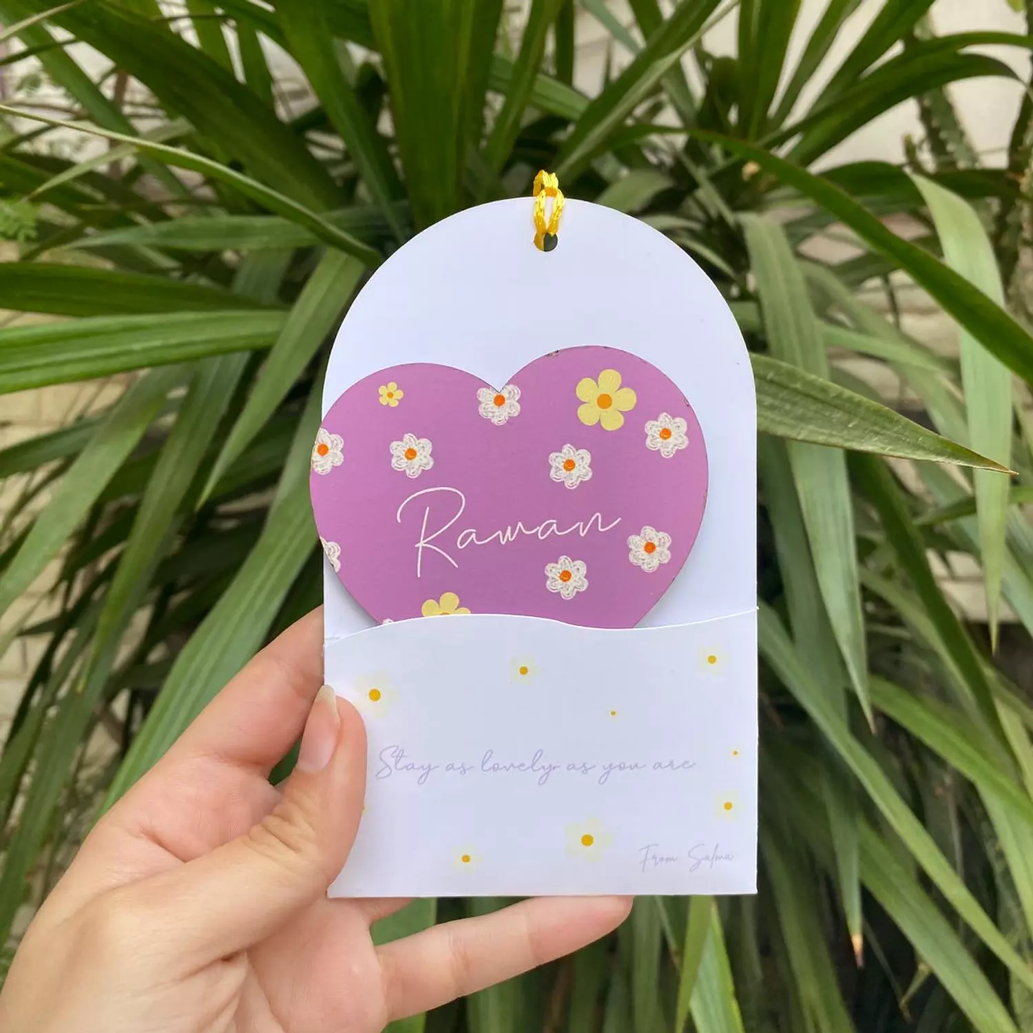 Yellow Flowers Heart Mirror    2