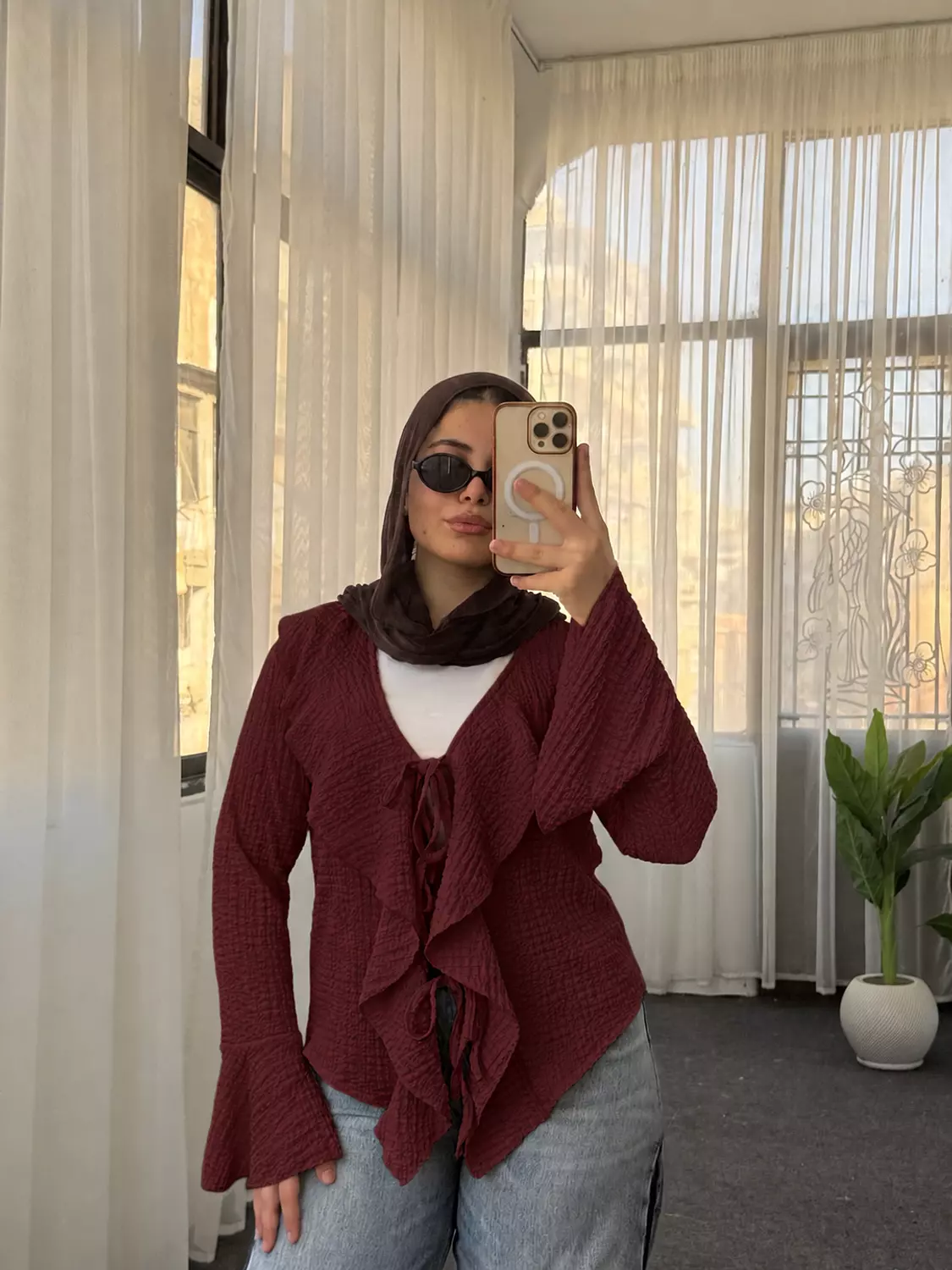 Ruffles Crinkle blouse hover image