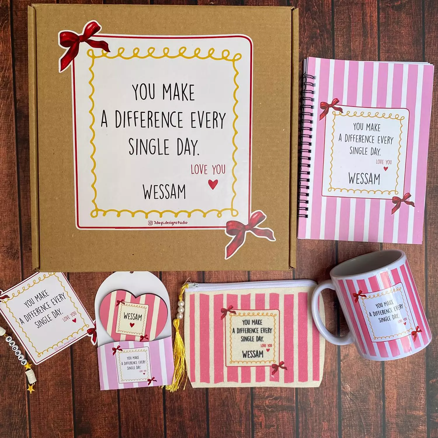 Pink Stripes Gift Box   image