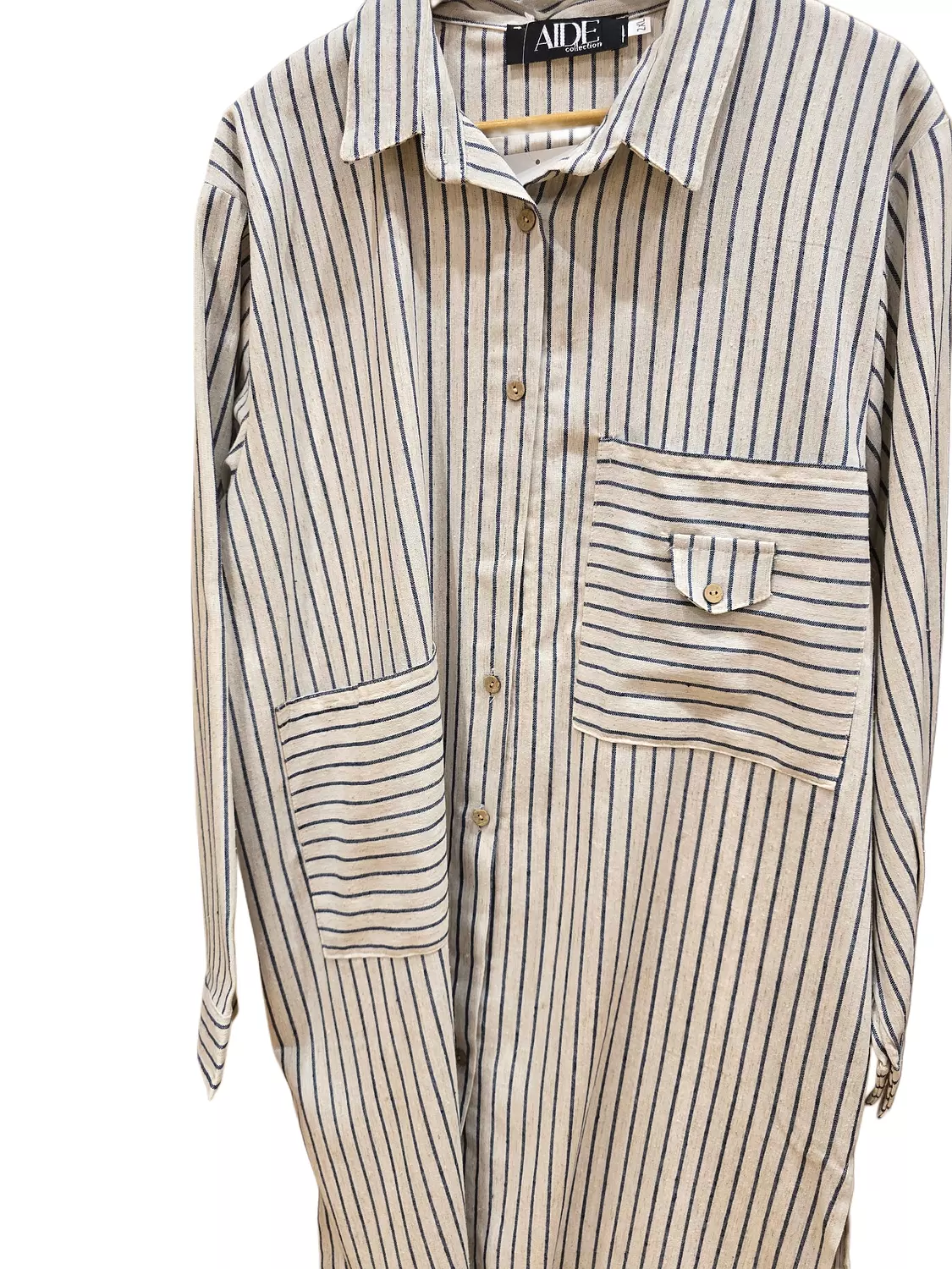 Stripped pocket chemise  7