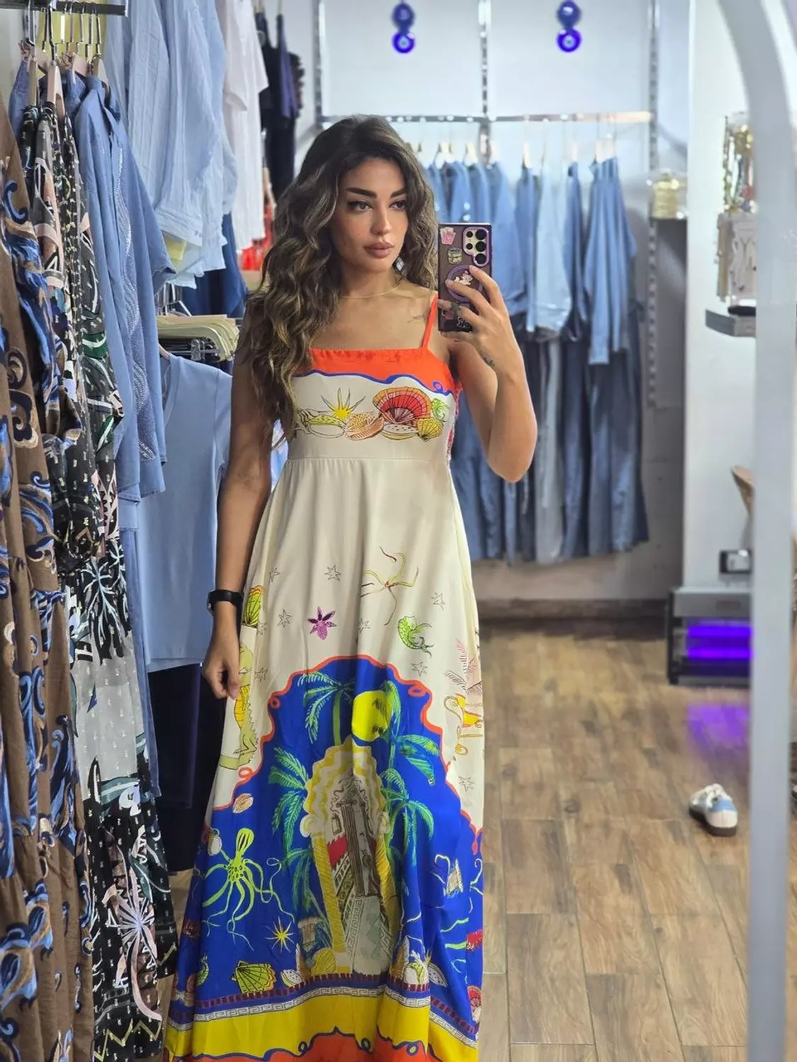 Orange maxi Alemais dress image