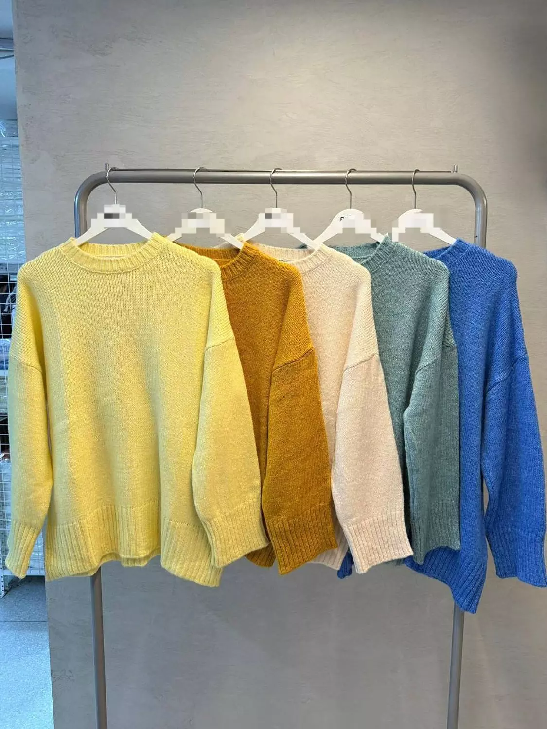 Blue crew neck oversize pullover  5