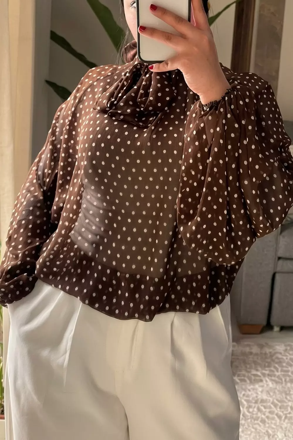 Victorian High Collar Blouse with Bishop Sleeves 4