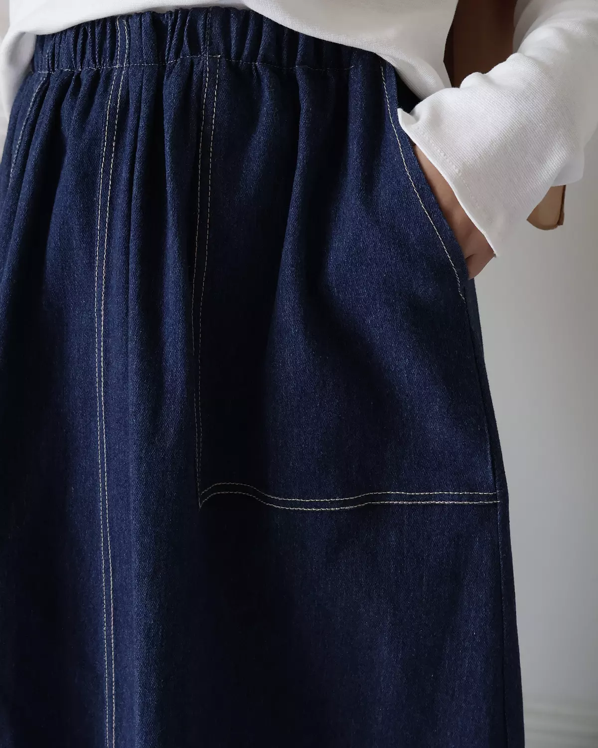 Denim Skirt Dark Blue A Line - TEENAGE 8