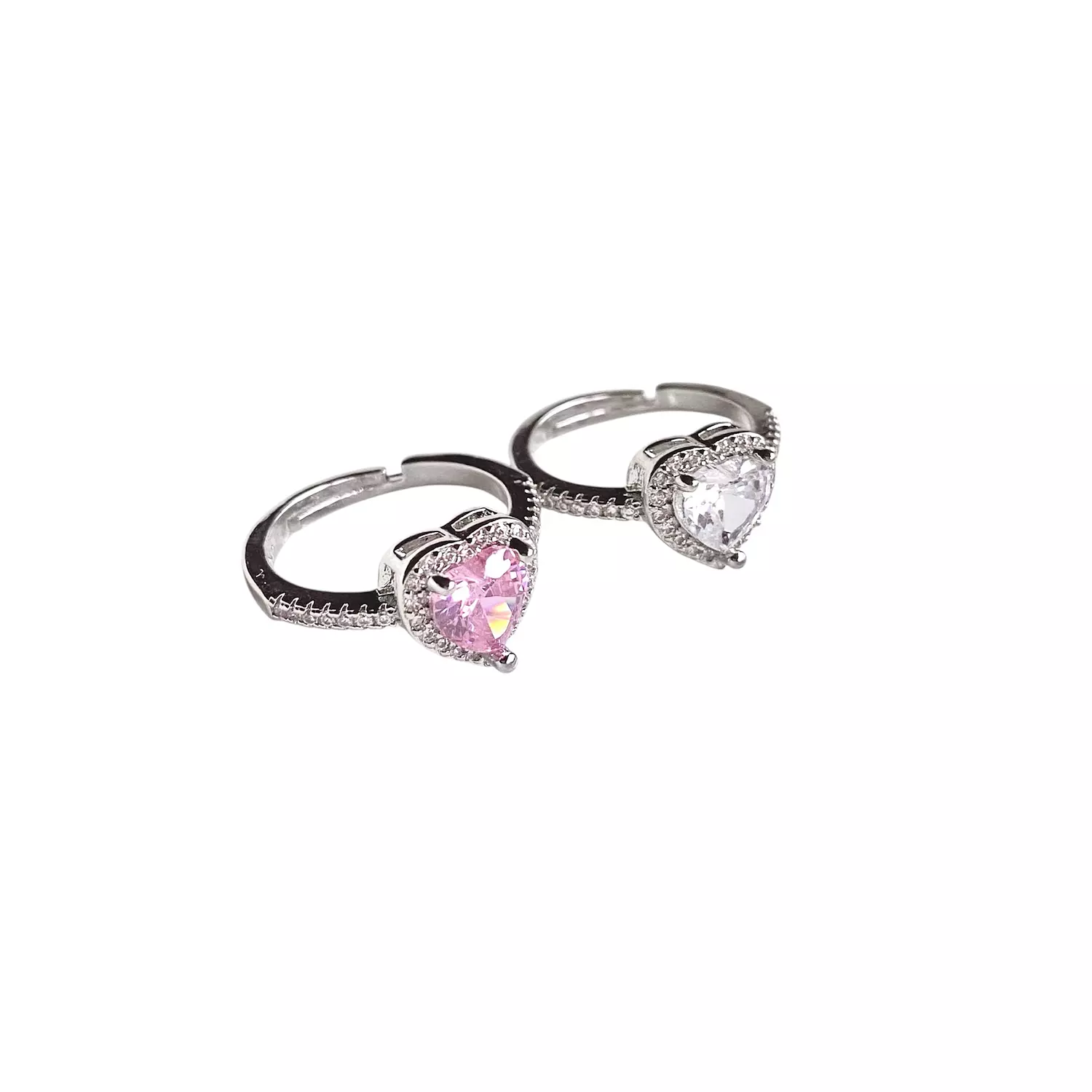 Heart-shaped ring with a stone🤍 image