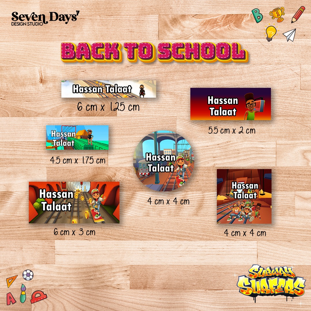 Subway School Labels