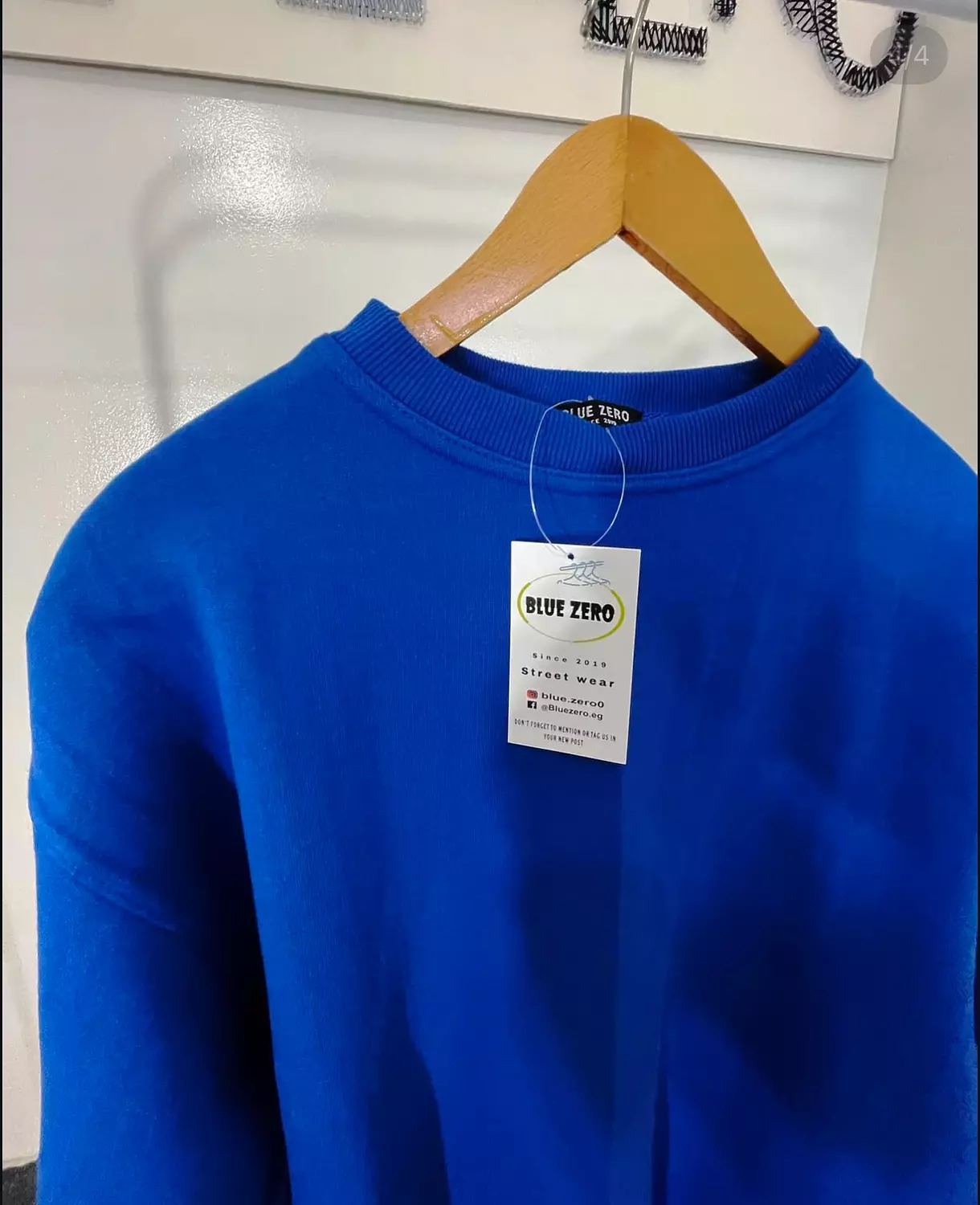 Blue oversized cotton sweatshirt  1