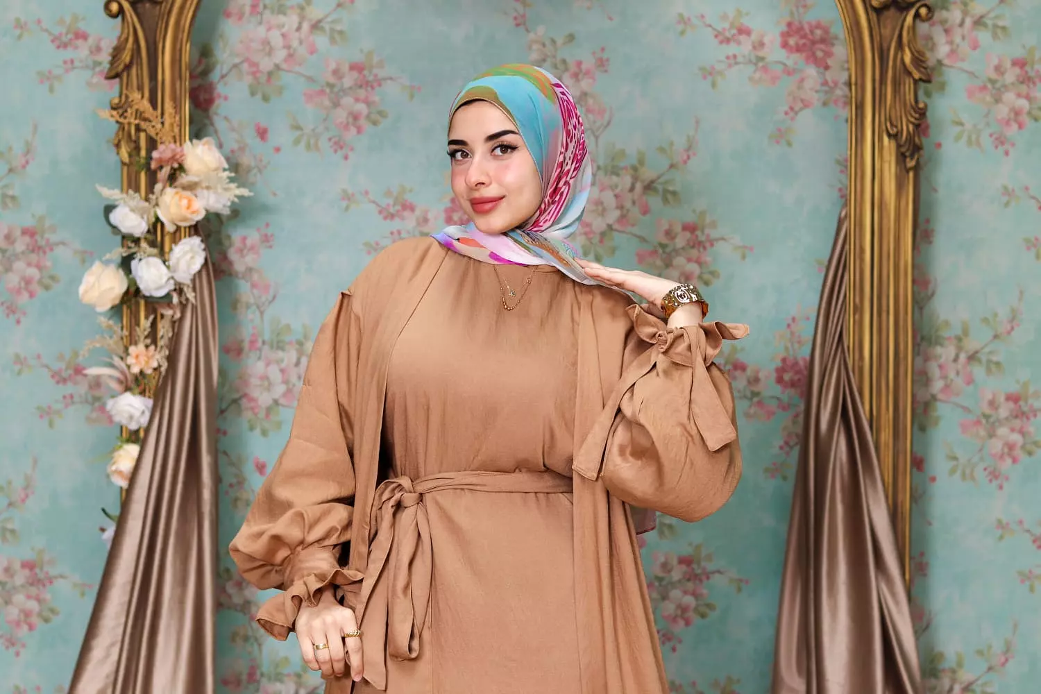 Linen Set Camel 2