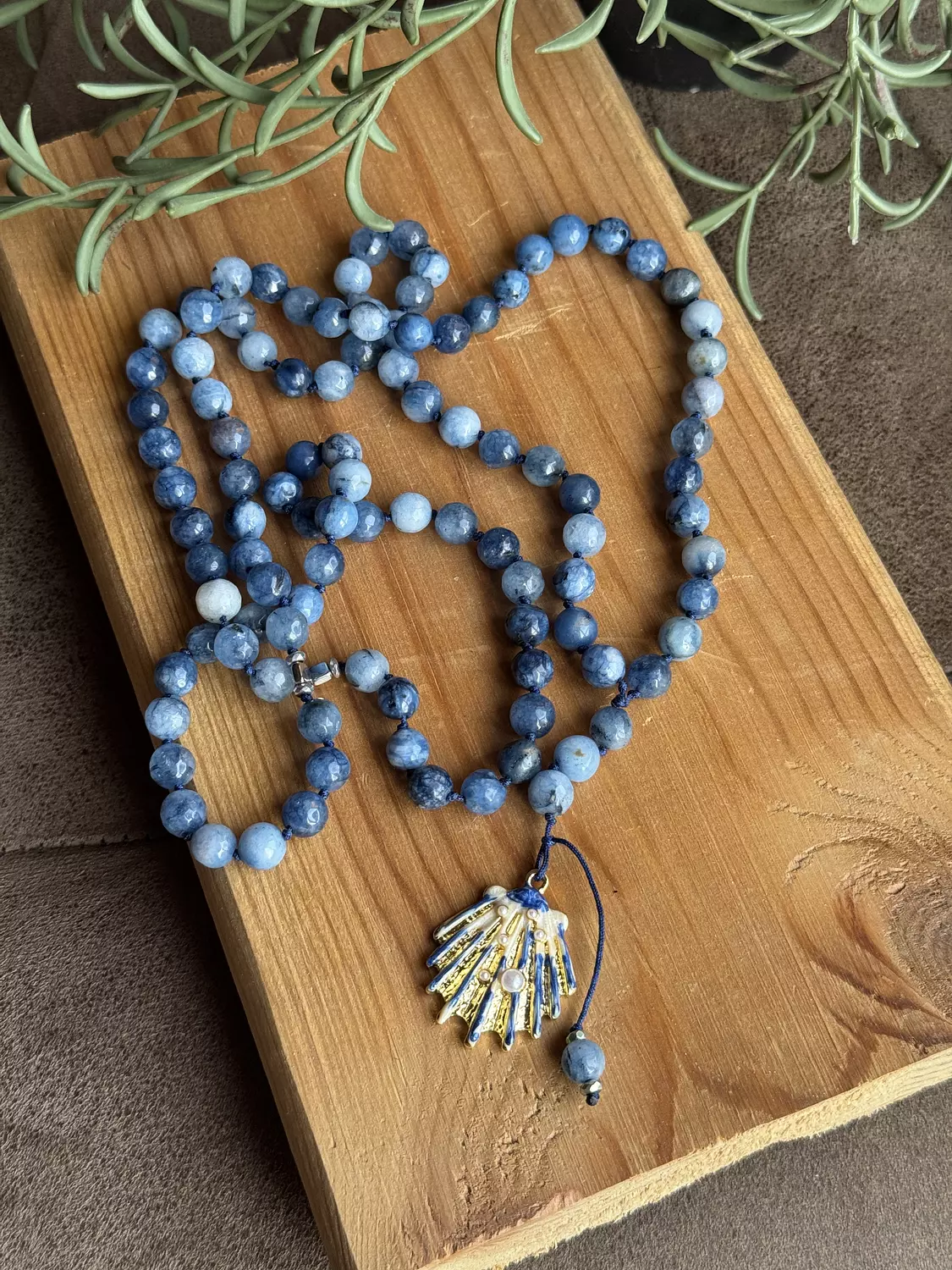 Knotted 99 Bead Rosary  With Pendant Charm ( Stock ) 1