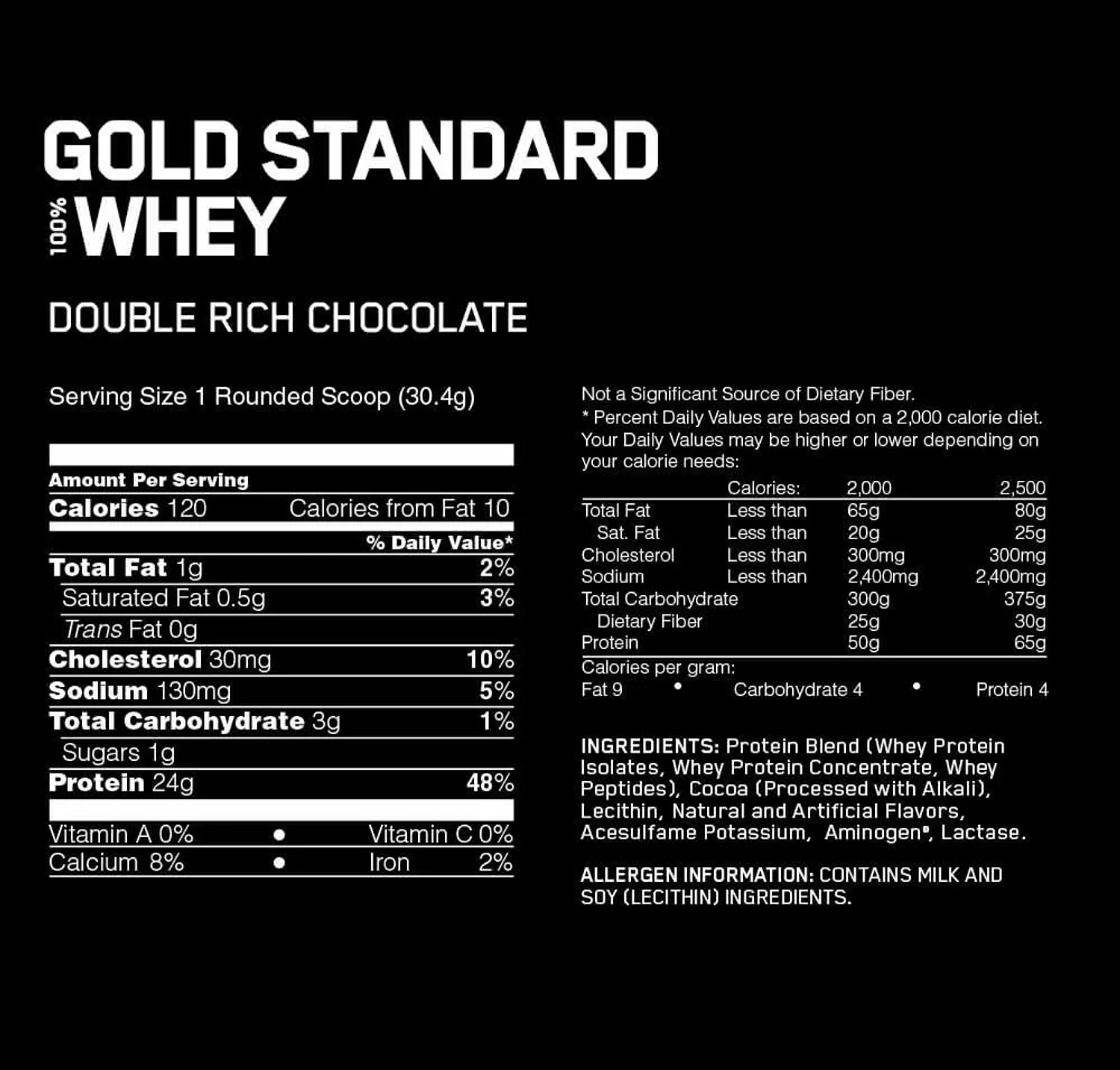 Optimum Nutrition, Gold Standard 100% Whey, 2.2kg hover image