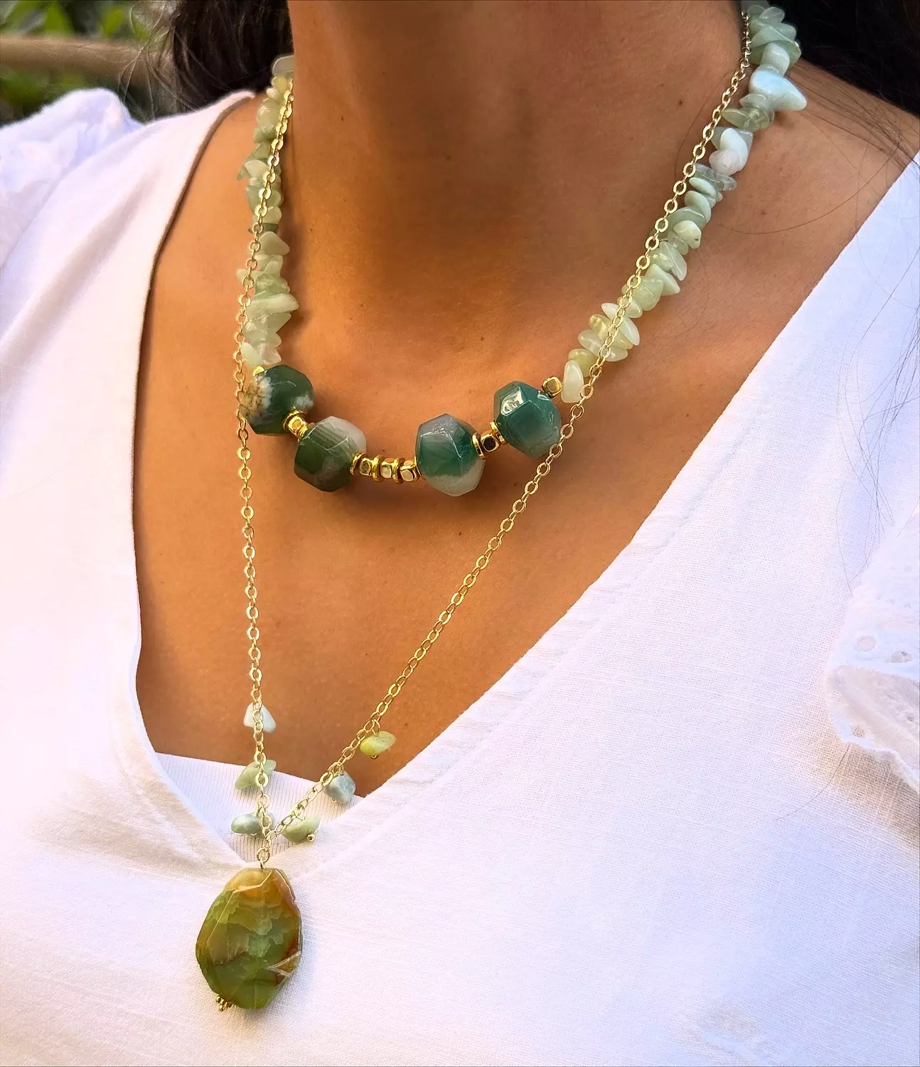 Green Agates Set☘️ image