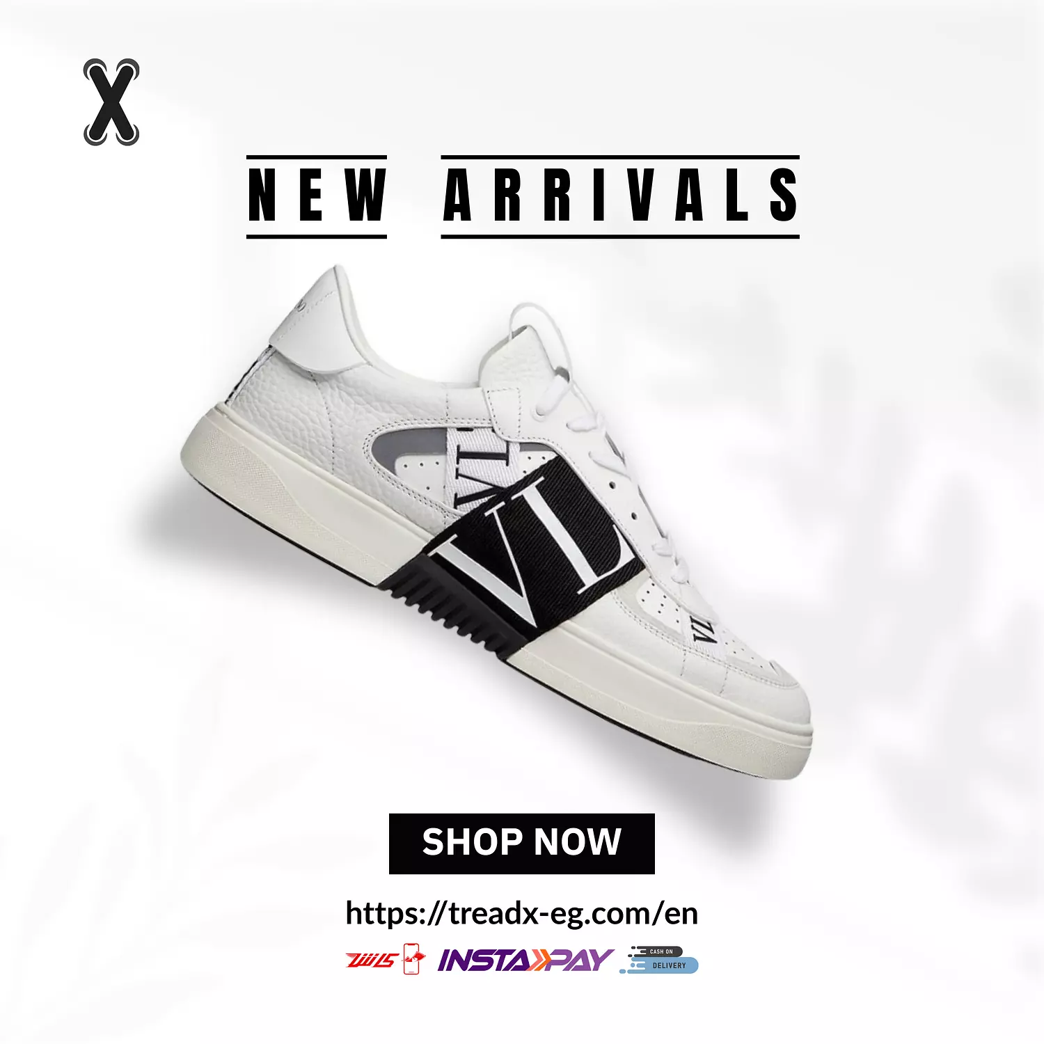 Valentino Garavani white black image
