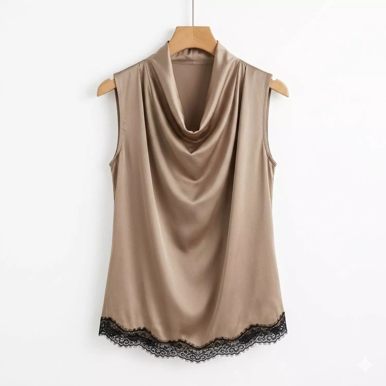 Sleeveless Blouse with a Cowl Neck 1