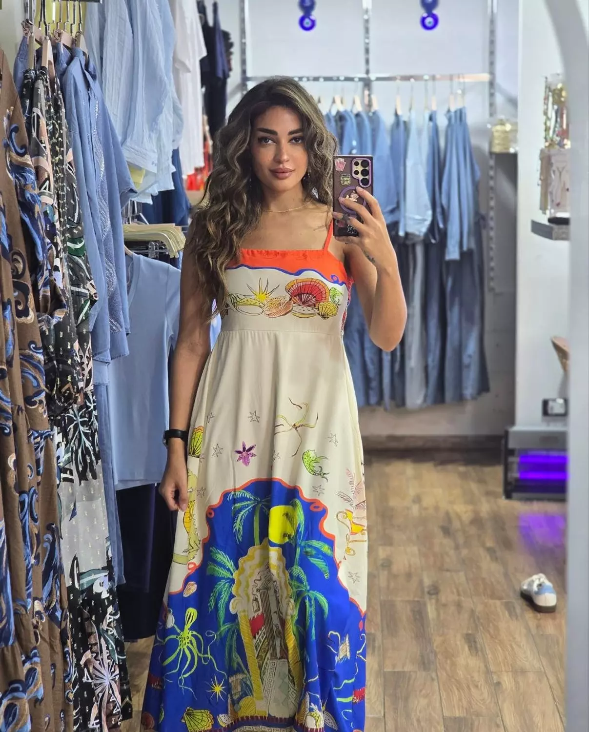 Orange maxi Alemais dress 5