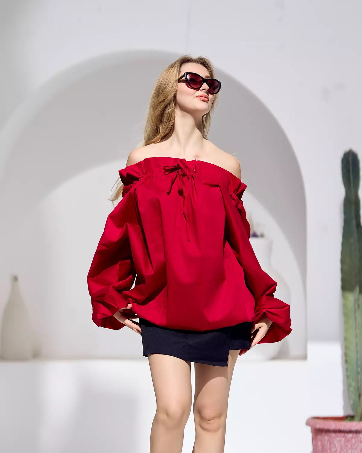 Ballon poplin blouse  image