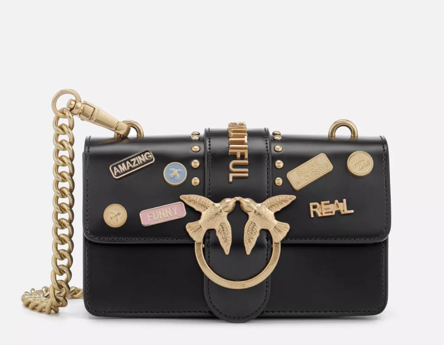 Pinko Women's Mini Love Pins Cross Body Bag - Black image