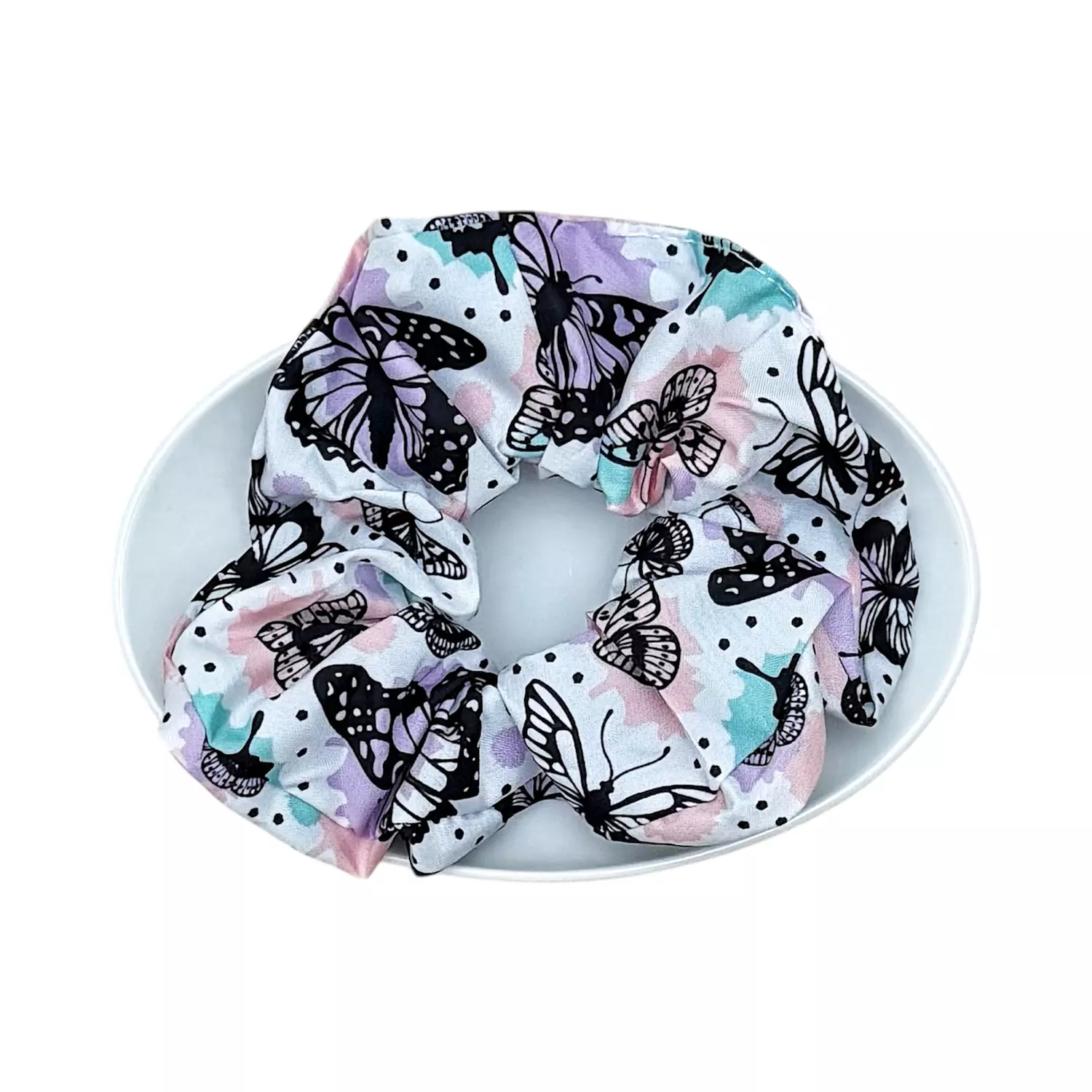 Summer Butterfly Printed Regular Scrunchies F image