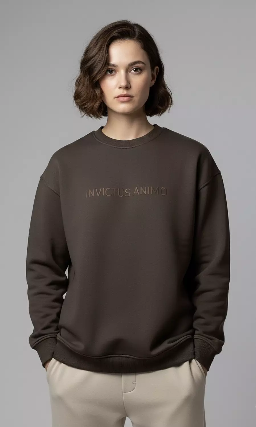 Premium Crewneck  _ Brown 1