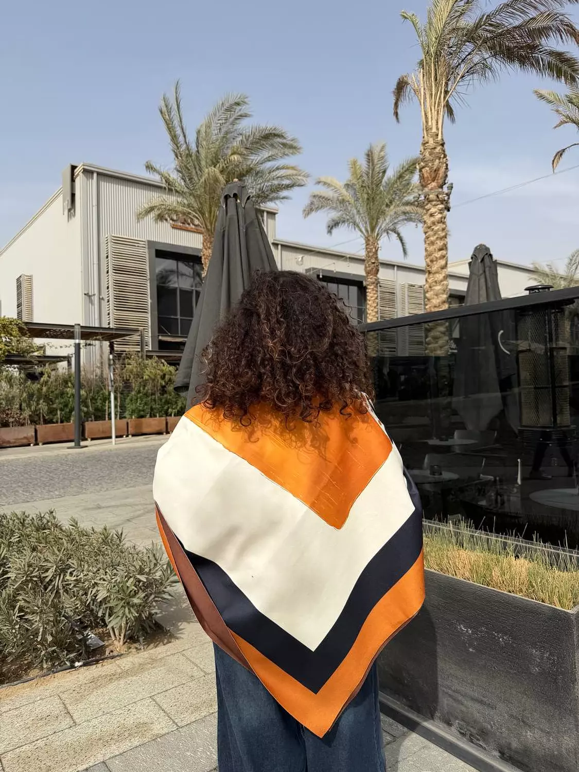 Orange*White*Black Scarf 2