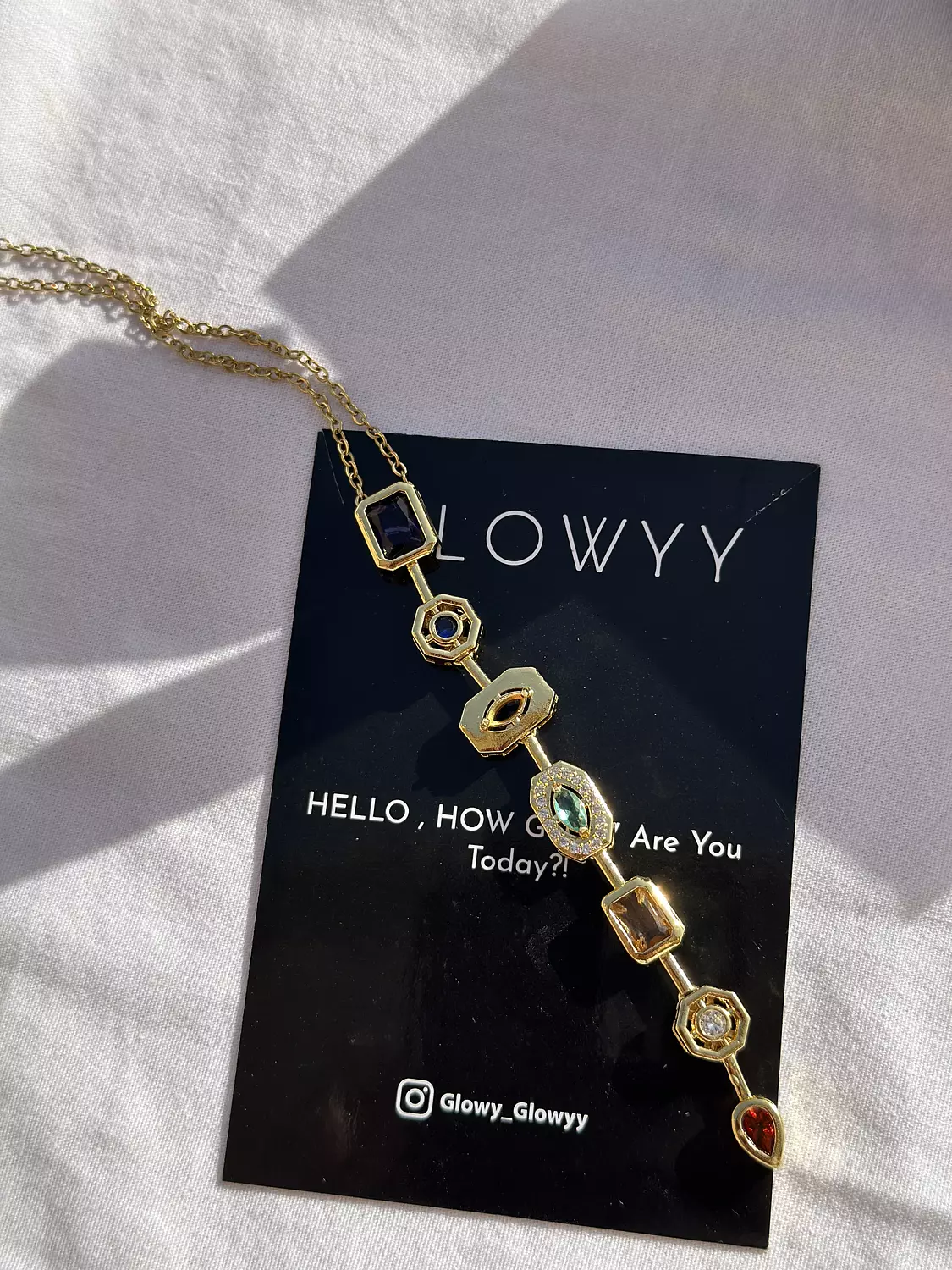 Square Purple Droppin necklace  image