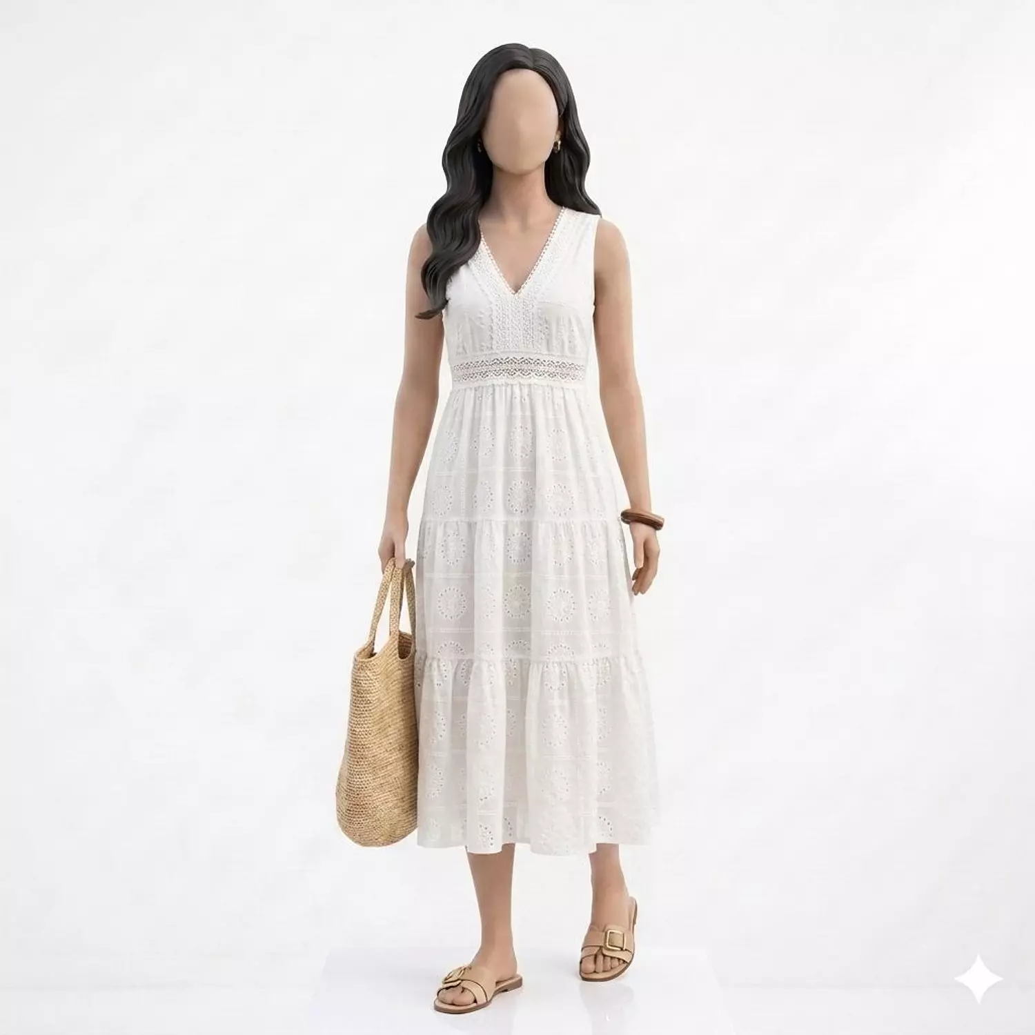 V-neck Maxi Summer Dress image