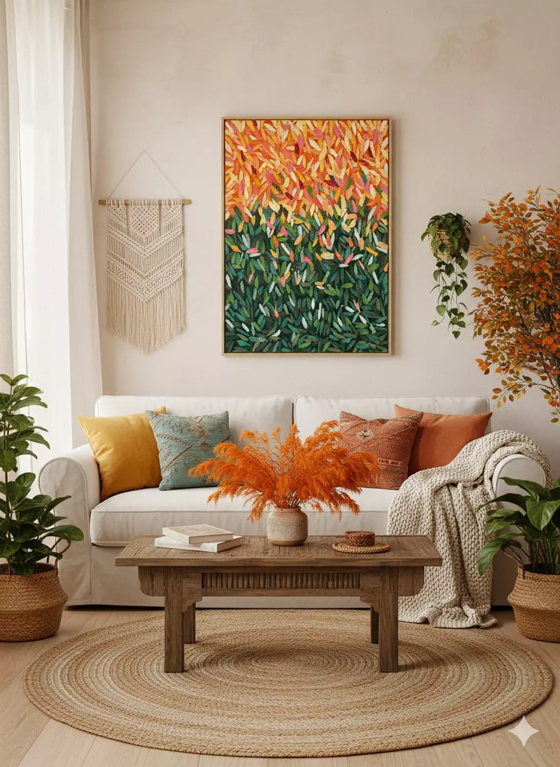 Autumn - Acrylic on Canvas - 100*70 - Without Frame - Ready for immediate purchase image