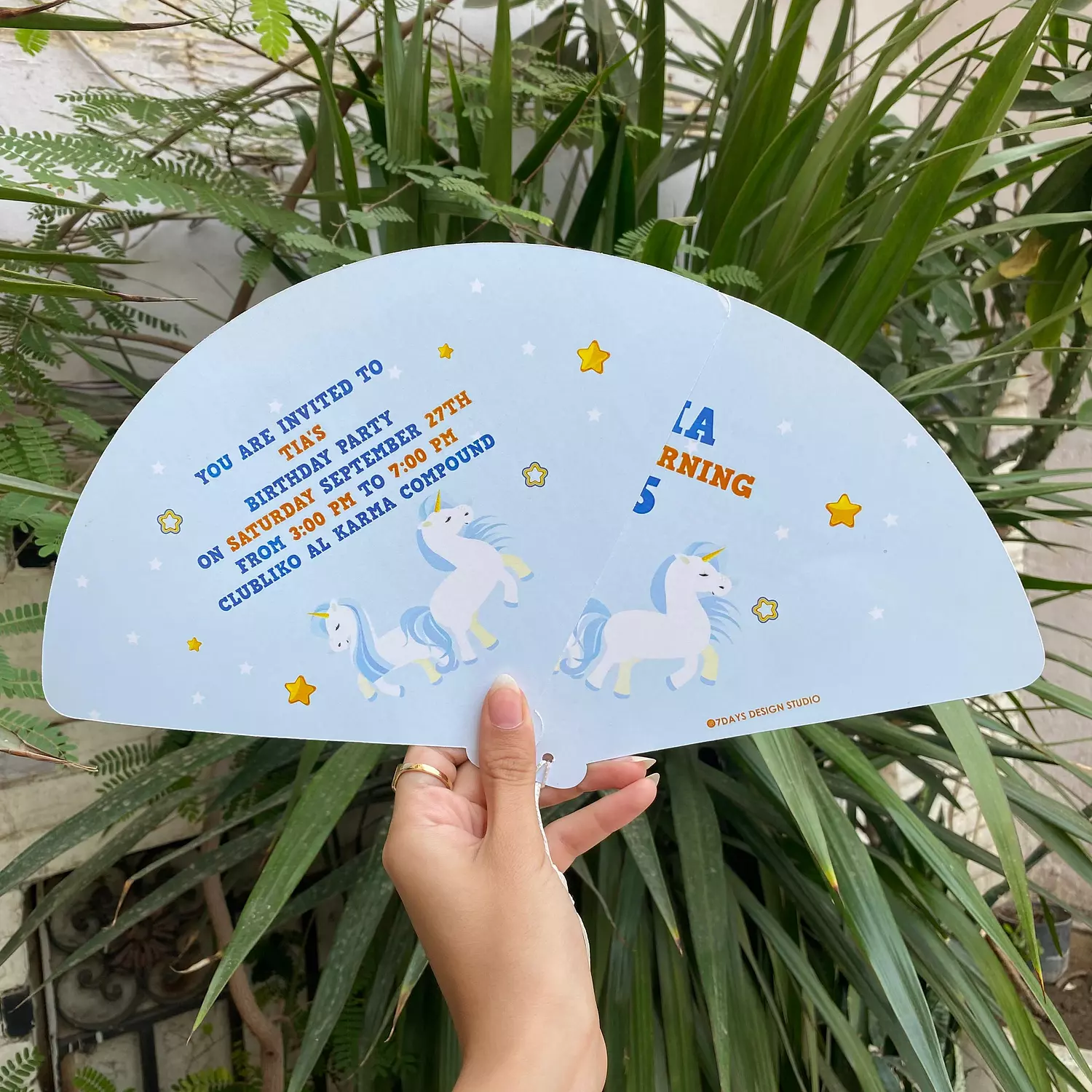 Unicorn Boy Paper Fan  image