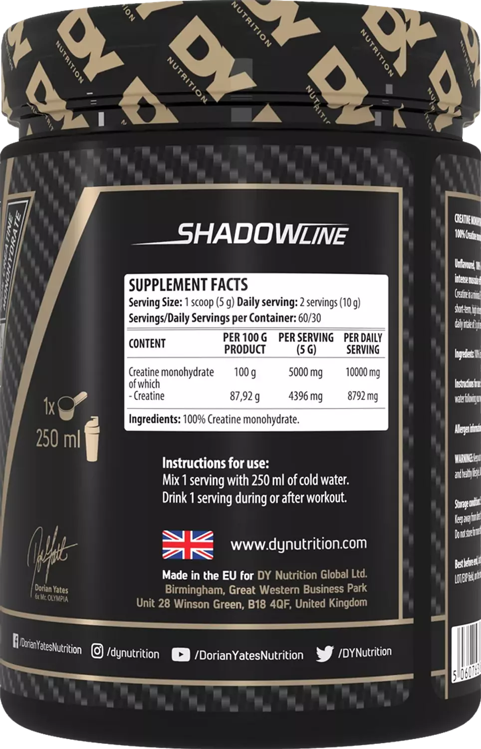 DY Nutrition كرياتين دوريان يتس 300 جم | DY Creatine 300g – Muscle Road hover image