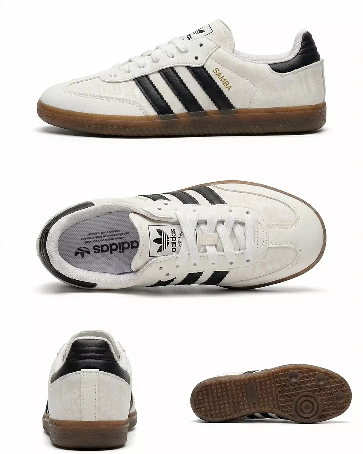 Adidas Samba Shoes for Women -White Black Gum 1