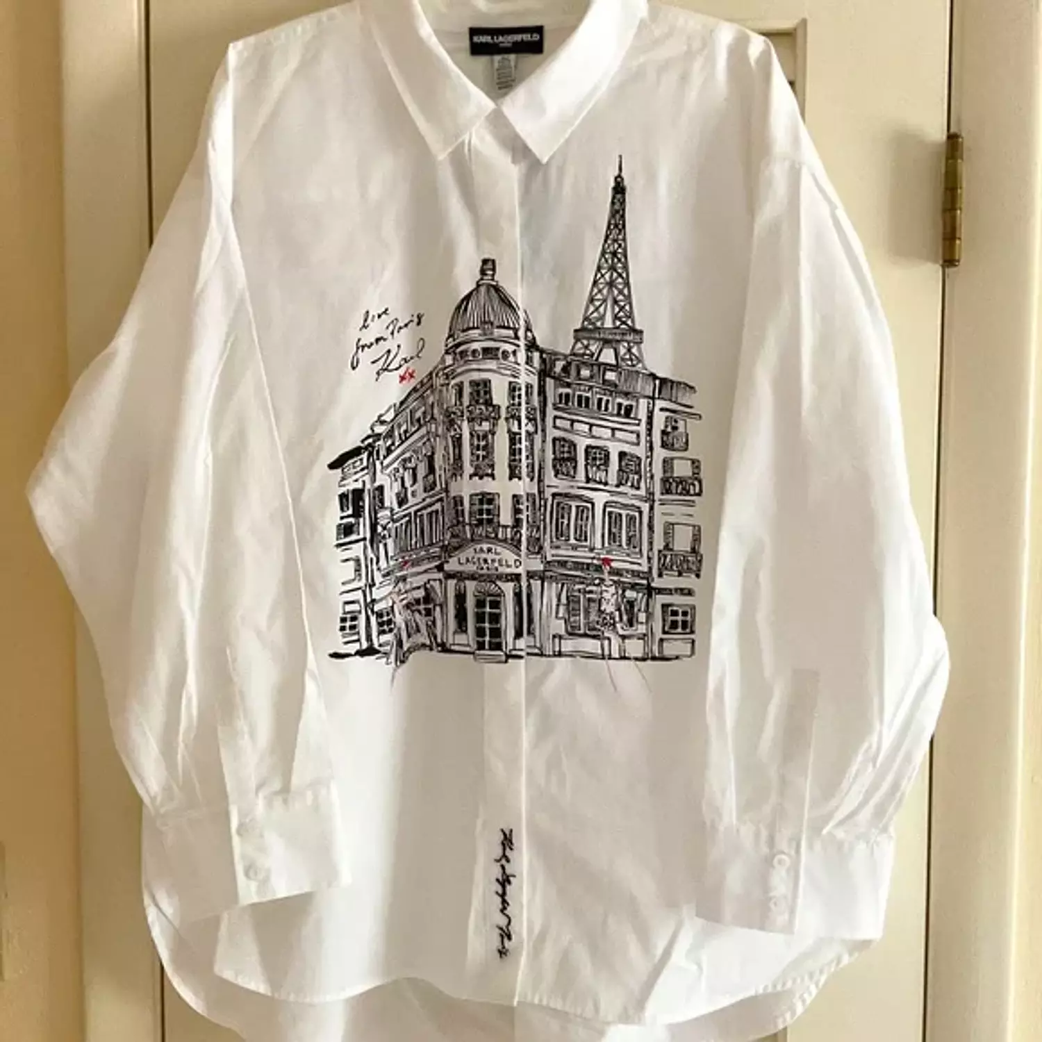 Karl Lagerfeld Paris Sketch Shirt – Size Medium hover image