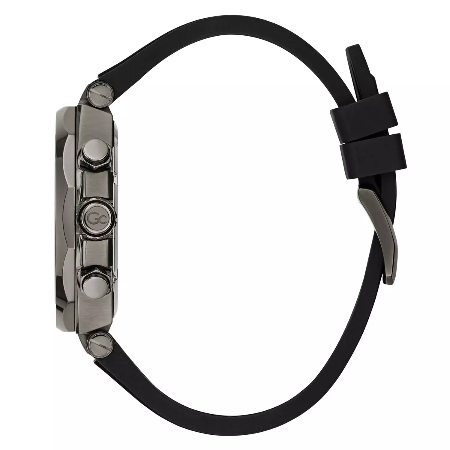 Gc Legacy Chrono Silicone Men Watch Black Silicone Strap 1