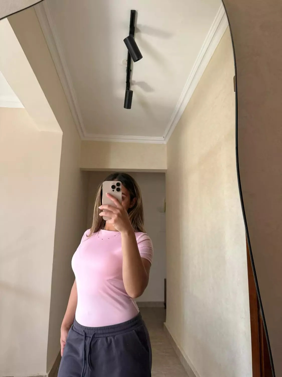 Short Sleeves Baby Pink Basic Top image