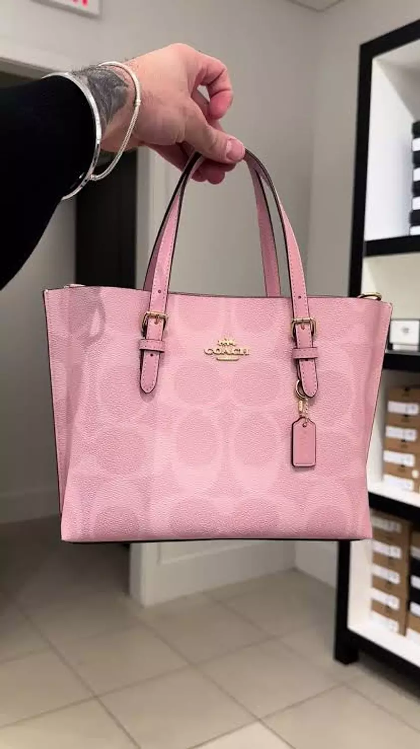 Coach Mollie Tote Bag 25 In pink 3