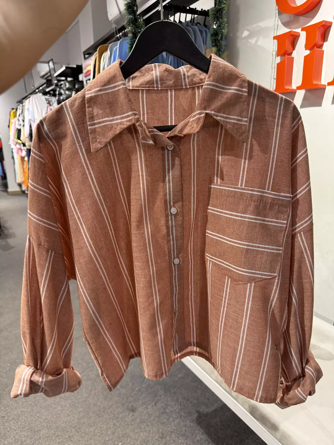 Cropped Striped Shirt  5