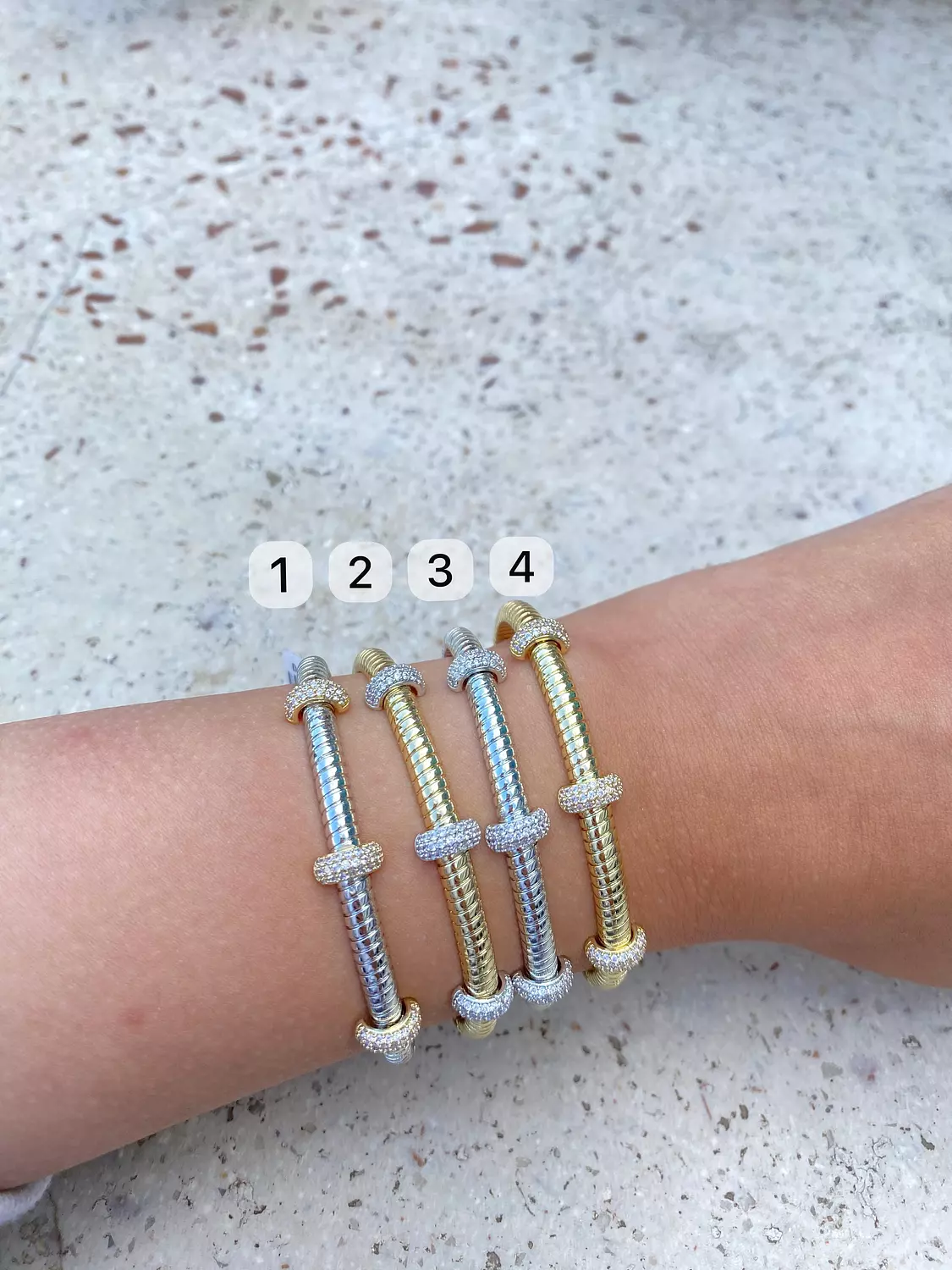 Silver & gold bangle 1