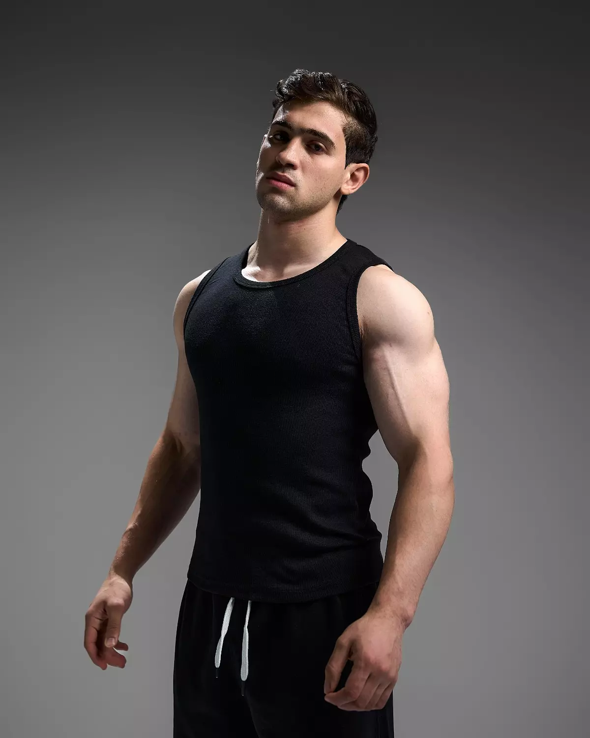RIBBED TANKS - black 9