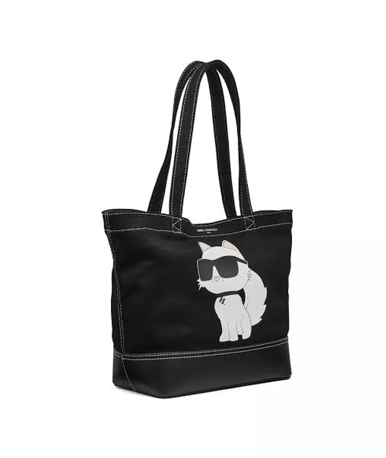 Karl Lagerfeld Choupette Leather-Look Tote – Black image
