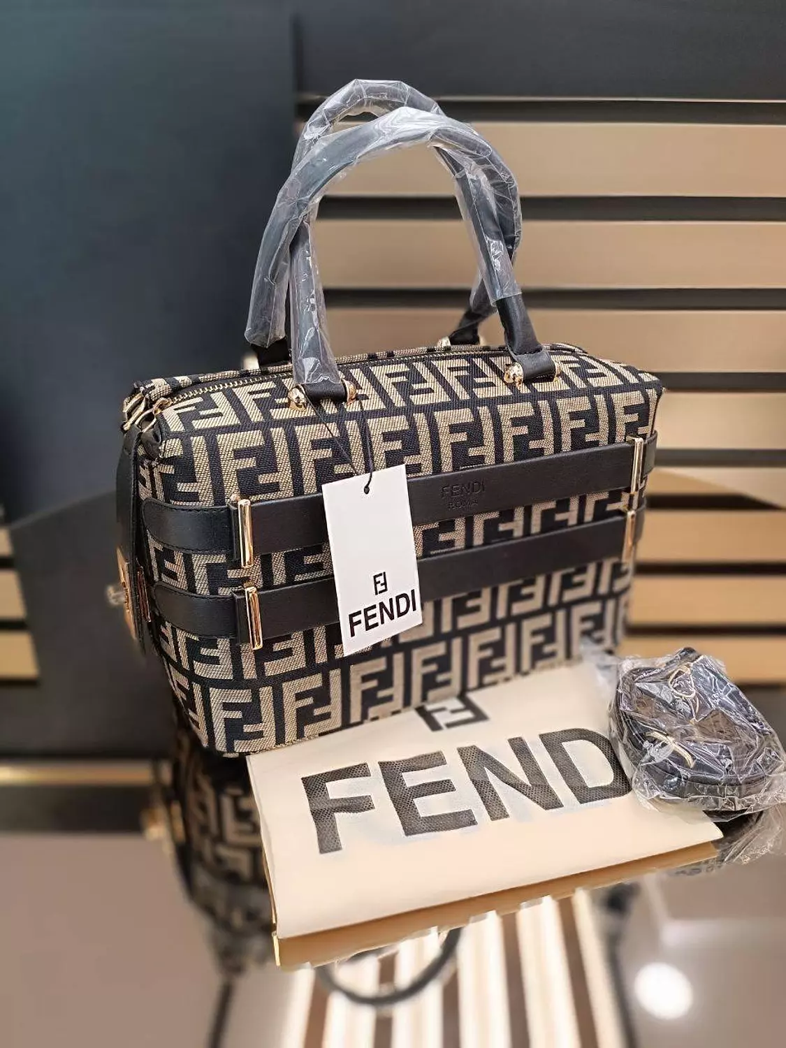 Golden Black Fendi Bag image