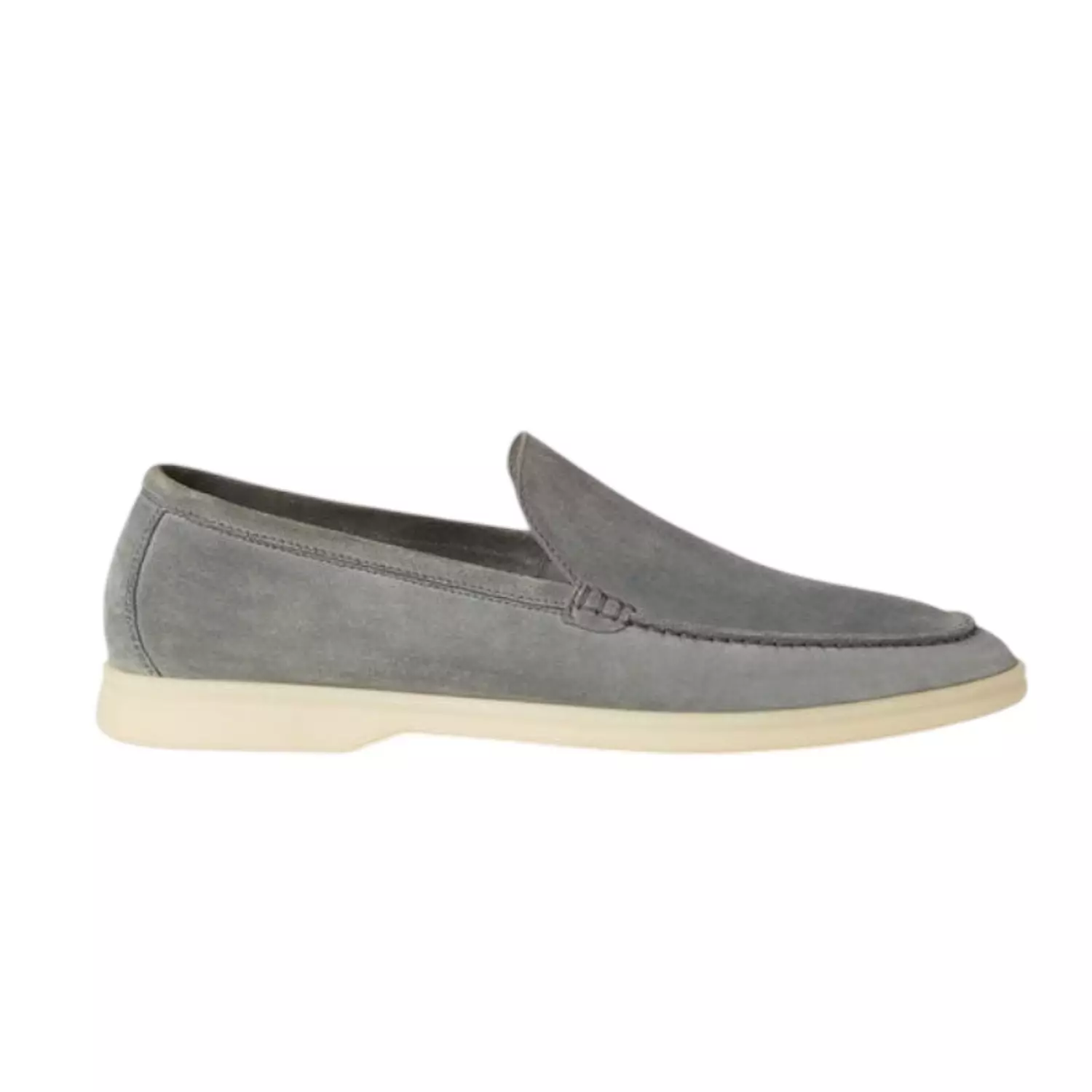 Summer Walk Loafer Suede Gull Gray I Loro Piana image