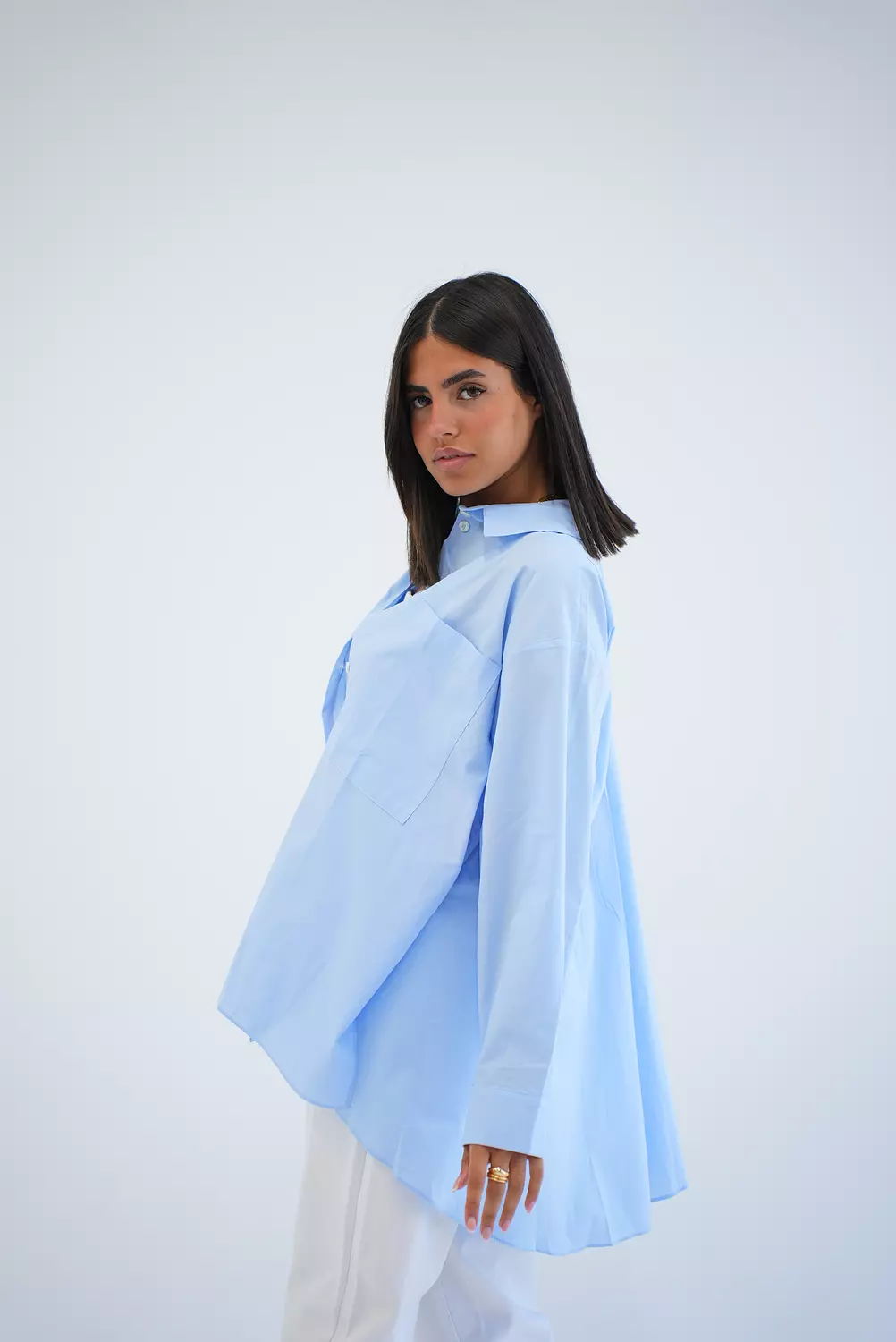 EVERYDAY POPLIN SHIRT IN BABY-BLUE 1