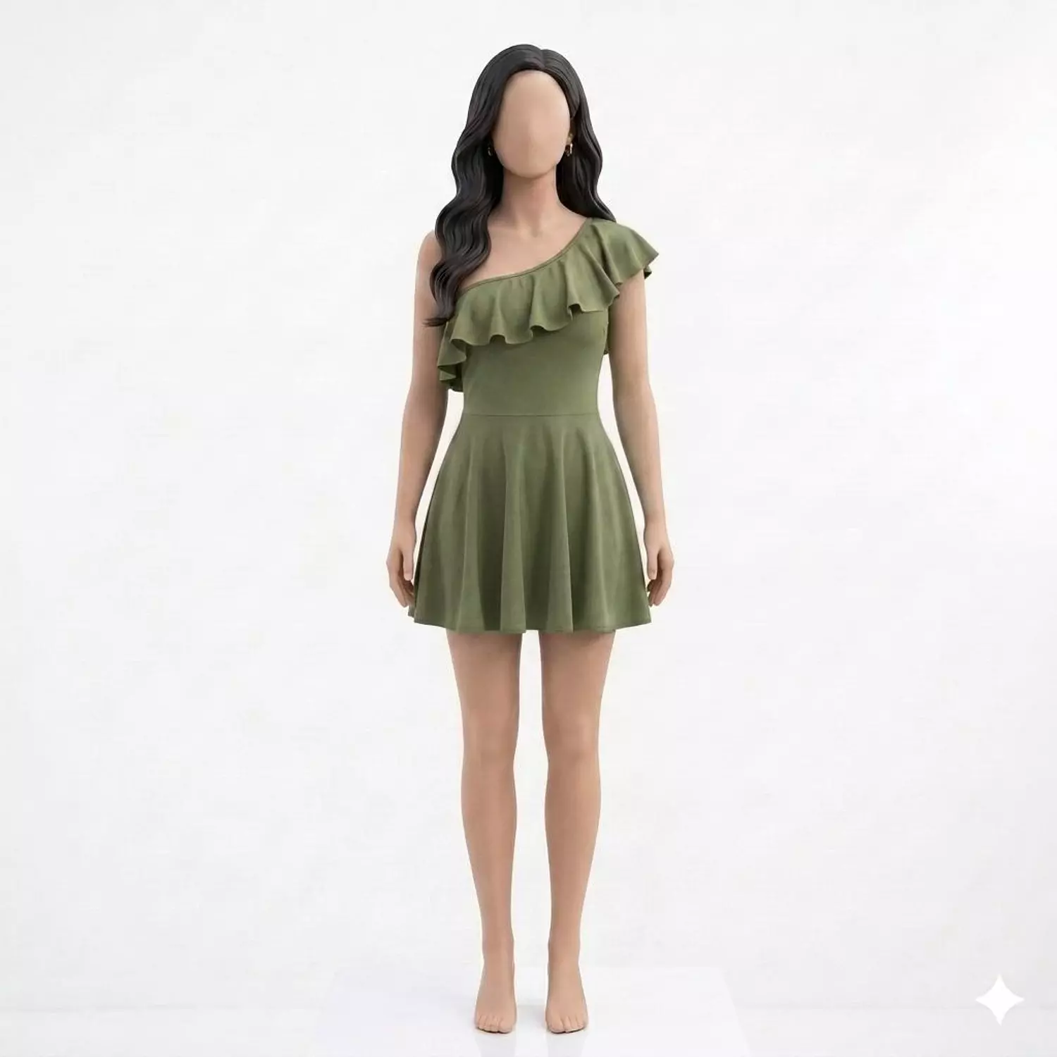 Mini Dress One Shoulder Mayo 1