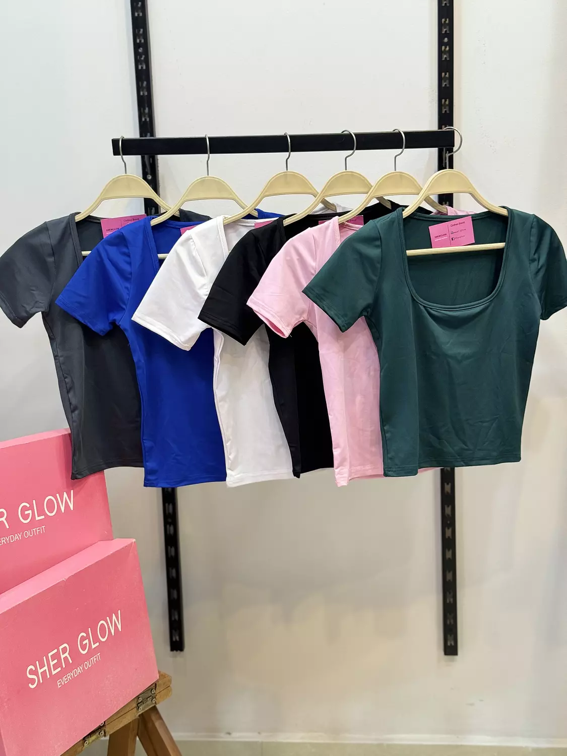 Square neck half sleeves top image