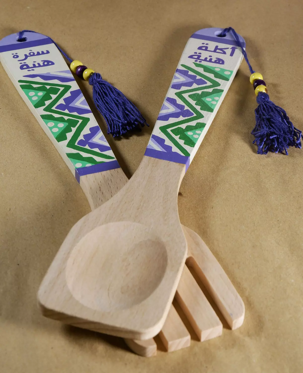 Pyramids purple Fork & spoon 1